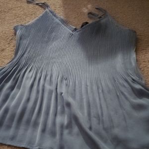 Light blue pleated express top size large